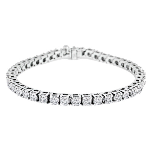 11 3/4 CTW Round Diamond Tennis Bracelet in 14K White Gold (MD230242)