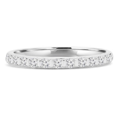 1/5 CTW Round Diamond Shared Prong Semi-Eternity Anniversary Wedding Band Ring in 14K White Gold (MD230295)