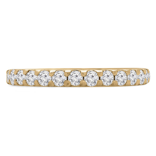 5/8 CTW Round Diamond 3/4 Way Semi-Eternity Anniversary Wedding Band Ring in 14K Yellow Gold (MD230303)