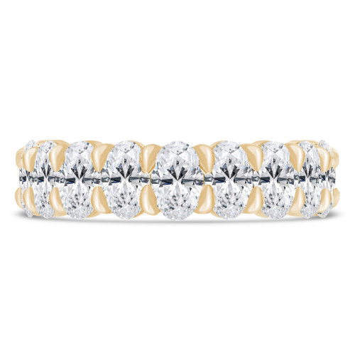 3 2/3 CTW Oval Lab Created Diamond  Full Eternity Anniversary Wedding Band Ring in 14K Yellow Gold *Size 6.25 Only* (MD240316)