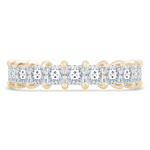 4 1/8 CTW Princess Lab Created Diamond  Full Eternity Anniversary Wedding Band Ring in 14K Yellow Gold *Size 6 Only* (MD240318)