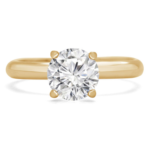1 CT Round Diamond Solitaire Engagement Ring in 14K Yellow Gold (MD240436)