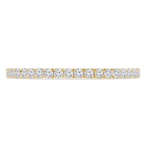 1/5 CTW Round Lab Created Diamond  3/4 Way Semi-Eternity Anniversary Wedding Band Ring in 14K Yellow Gold (MD250068)