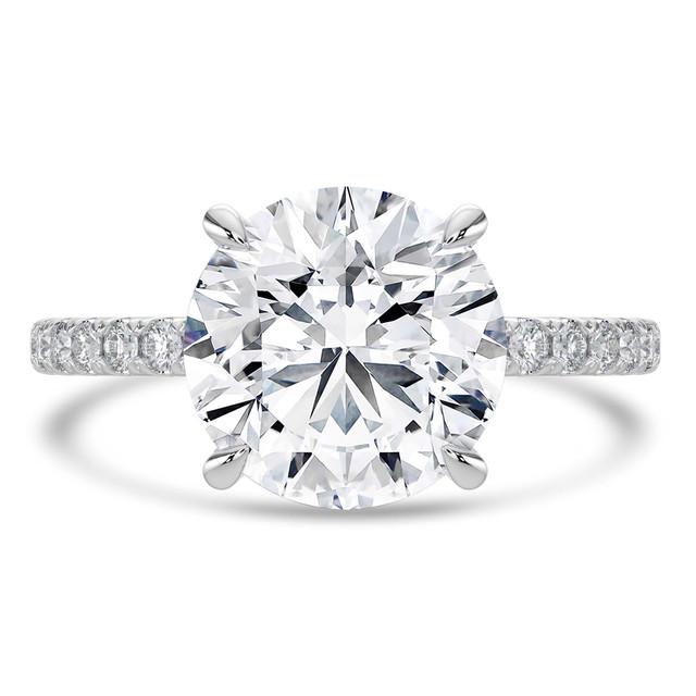 1.83 CTW Round Lab Created Diamond Hidden Halo Solitaire with Accents Engagement Ring With an IGI Certified 1.5 CT VS1 D Center in 14K White Gold (MVSHE1467-W)