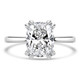 Cushion Lab Created Diamond Double Prong Solitaire with Accents Engagement Ring in White Gold (MVSLG1375-W)
