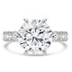 Round Lab Created Diamond 6-Prong Solitaire with Accents Engagement Ring in White Gold (MVSLG1513-W)
