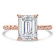 1.59 CTW Emerald Lab Created Diamond Braided Hidden Halo Open Bridge Solitaire with Accents Engagement Ring With an IGI Certified 1.5 CT VS1 D Center in 14K Rose Gold (MVSHE1364-R)