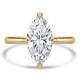 Marquise Lab Created Diamond Hidden Halo Solitaire with Accents Engagement Ring in Yellow Gold (MVSLG1382-Y)