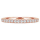 Round Lab Created Diamond Semi-Eternity Wedding Band Ring in Rose Gold (MVSXB1001-R)