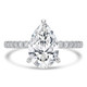 Pear Lab Created Diamond Hidden Halo Solitaire with Accents Engagement Ring in White Gold (MVSLG1464-W)