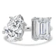 Pear Lab Created Diamond Split Toi et Moi Engagement Ring in White Gold (MVSX1047-W)