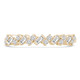 1/4 CTW Baguette Diamond Alternating Round Semi-Eternity Anniversary Wedding Band Ring in 18K Yellow Gold (MDR230023)