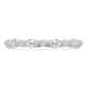 2/5 CTW Oval Diamond Alternating Round Shared Prong Semi-Eternity Anniversary Wedding Band Ring in 18K White Gold (MDR230025)