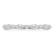 2/5 CTW Oval Diamond Alternating Round Shared Prong Semi-Eternity Anniversary Wedding Band Ring in 18K White Gold (MDR230025)