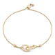 Linked Hoop Chain Bracelet in 14K Yellow Gold (MDR230042)