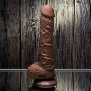 Flexskin Poseable True Feel Dildo, Dark Flexskin Poseable True Feel Dildo, Dark
