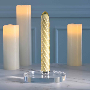Twist of Fate Glass Vibrator from Playboy Pleasure by Evolved Novelties PB-RS-5629-2 Twist of Fate Glass Vibrator from Playboy Pleasure by Evolved Novelties PB-RS-5629-2