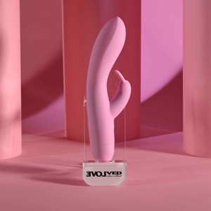 Cushy Bunny Silicone Rechargeable Dual Stimulator by Evolved Novelties EN-RS-7289-2