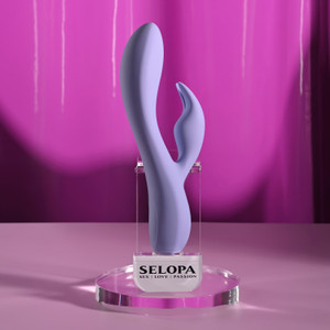 Purple Craze Silicone Rechargeable Rabbit Clitoral Vibrator by Selopa SL-RS-7821-2