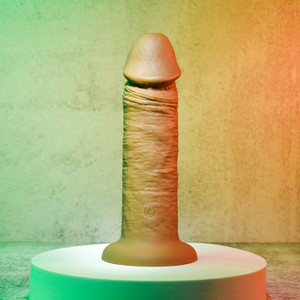 6" Vibrating Dong - Dark Realistic vibrating dildo by Evolved Novelties 6" Vibrating Dong - Dark Realistic vibrating dildo by Evolved Novelties