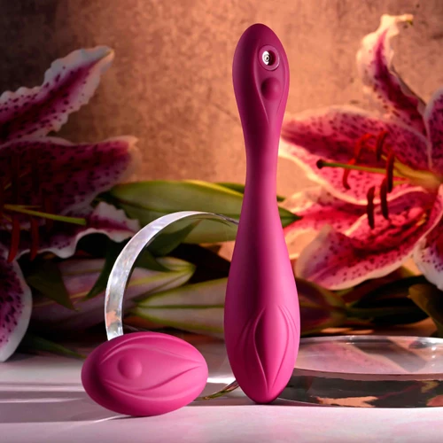 Cherry Pose Silicone Rechargeable Vibrator by Evolved Novelties EN-RS-6183-2