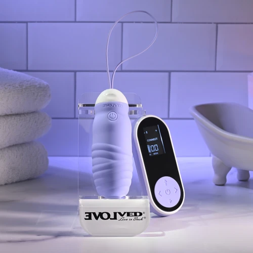 Energetic Egg Silicone Rechargeable Thrusting Remote Control Vibrator by Evolved Novelties EN-RS-7944-2