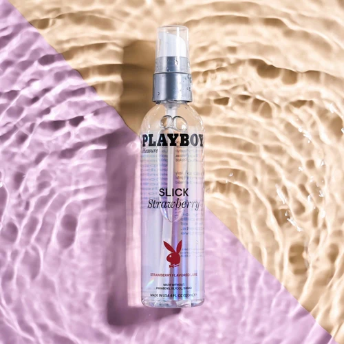 Slick Strawberry 4oz Personal Lubricant - Playboy Pleasure by Evolved Novelties