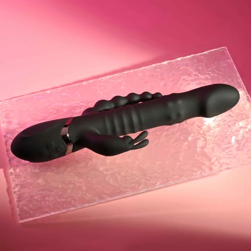 Big Bunny Energy, a triple-shaft Rabbit Vibrator from Playboy Pleasure by Evolved Novelties
