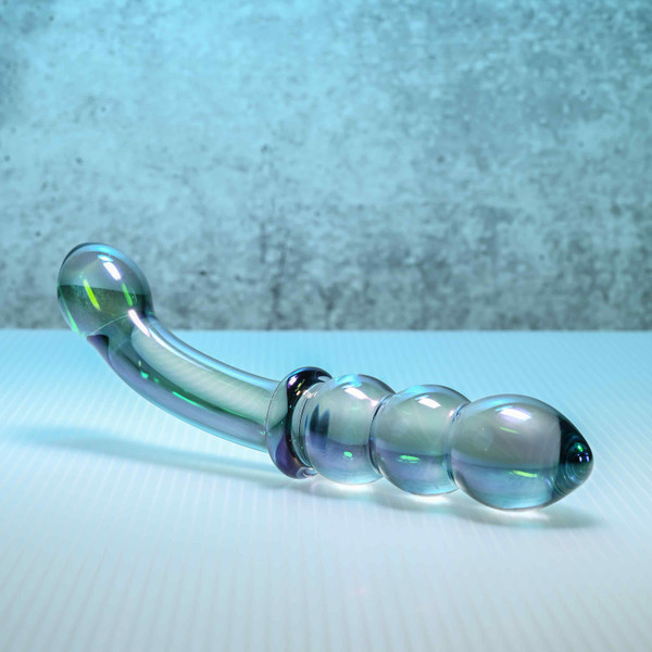 Lustrous Galaxy Wand Dual Ended Glass Massager Gender X by Evolved Novelties