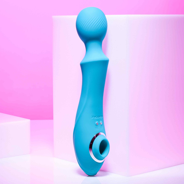 Wanderful Wand vibrator with suction by Evolved Novelties