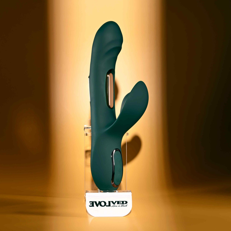 Heart of Gold Silicone Rechargeable Vibrator by Evolved Novelties EN-RS-7135-2
