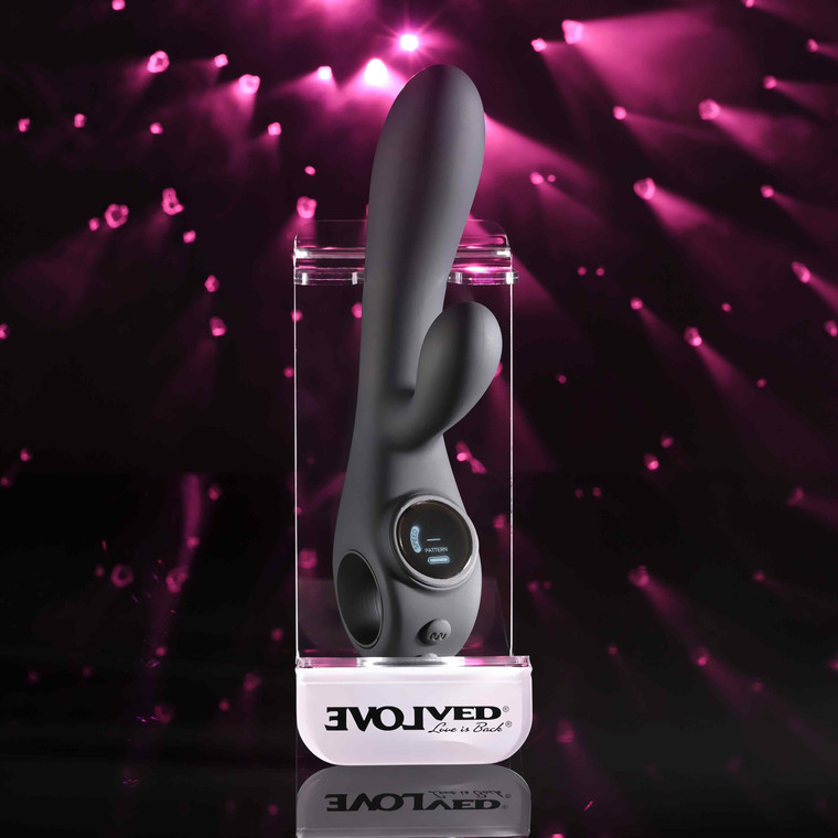 Black Magic Silicone Rechargeable Vibrator by Evolved Novelties EN-RS-7203-2