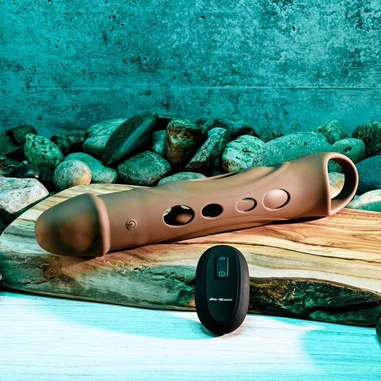 Big Boy Extender Dark Vibrating remote control penis extender by Zero Tolerance