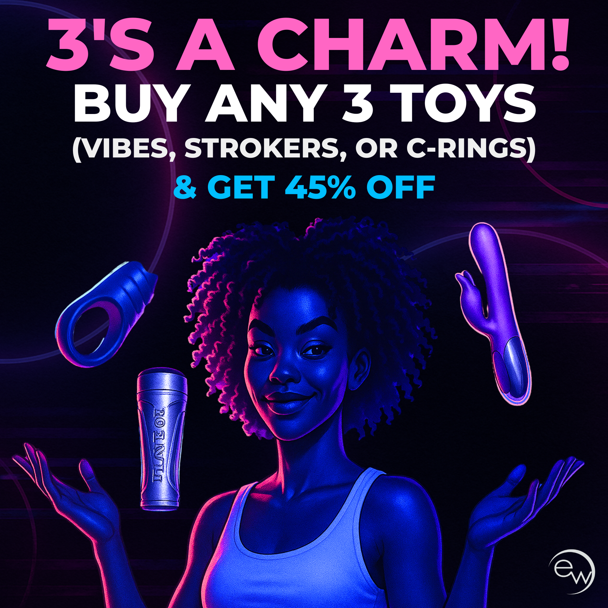 3's A Charm: Buy Any 3 Toys, Get 45% Off