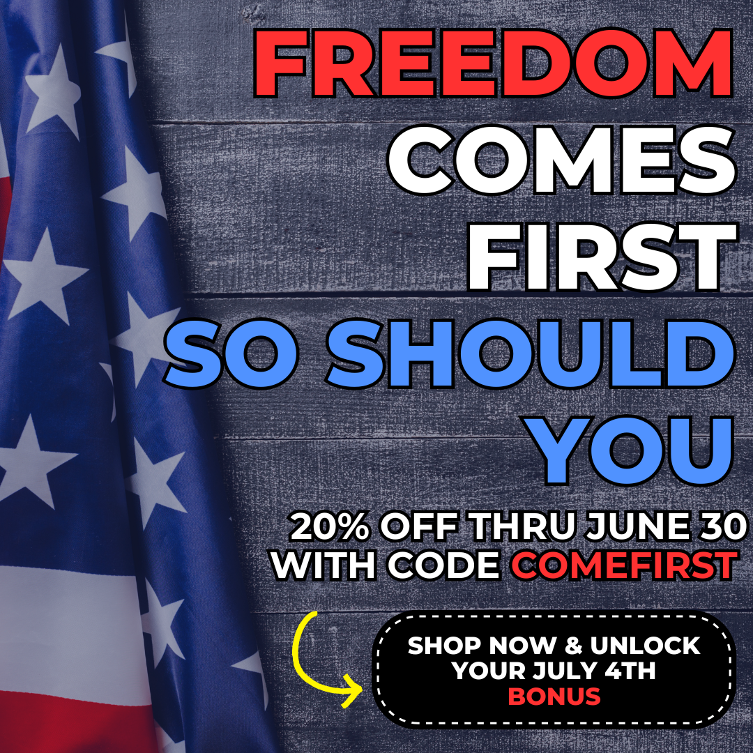 Freedom Comes Early – 20% Off Sitewide with Code COMEFIRST