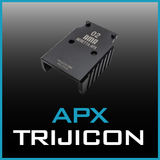 Trijicon/Holosun Adapter Plate for Beretta APX, top-down view with title text.