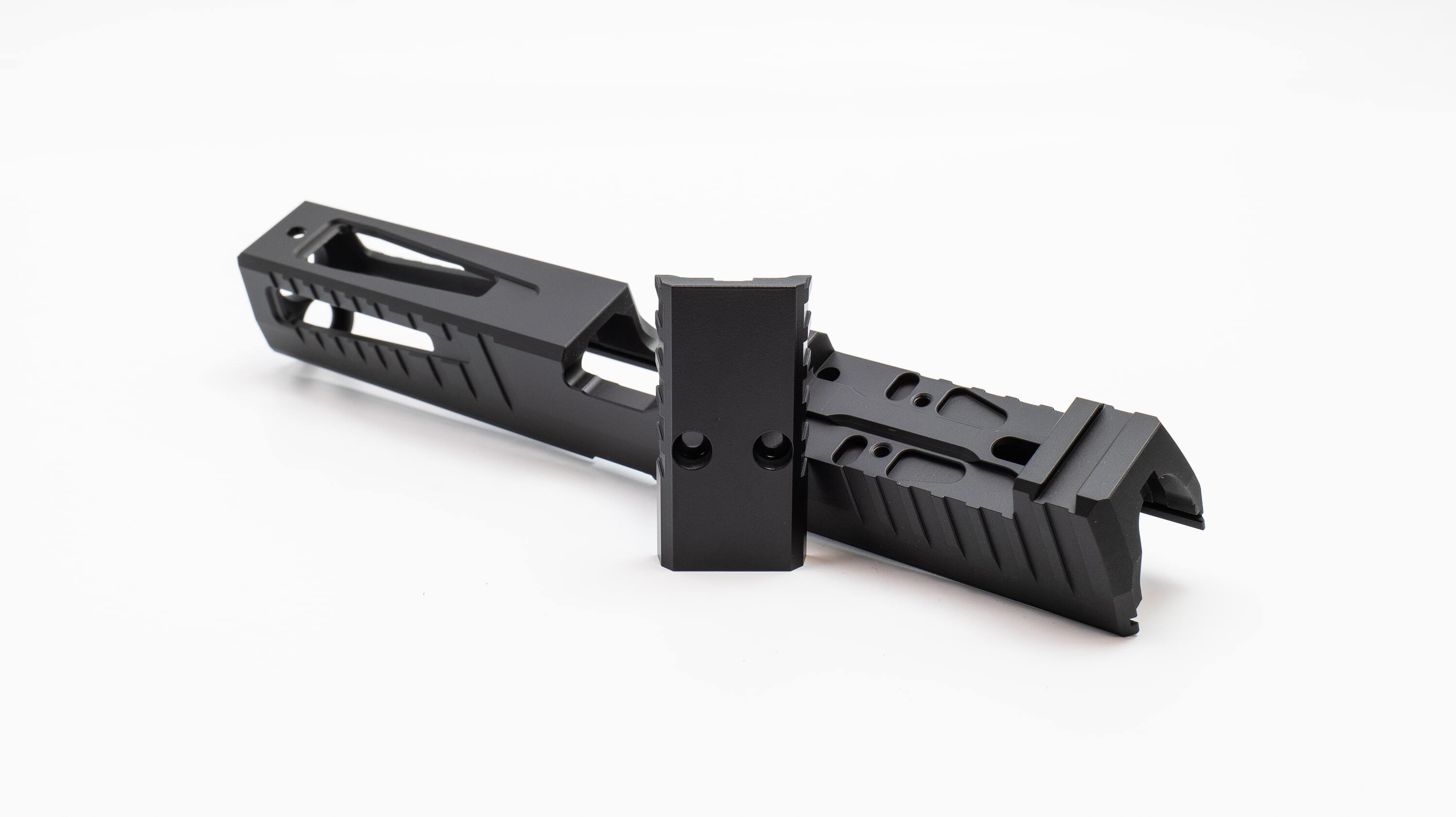Comet Cut Custom Slide for Walther PDP V1/V2, Graphite Black Cerakote