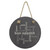 7" Round Slate Decor with Hanger String