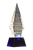 Obelisk Facet Crystal on Blue Pedestal Base