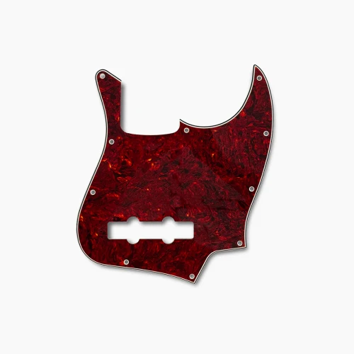 Allparts PG-0755-044 Pickguard for Jazz Bass - Red Tortoise 3-Ply (RT/W/B) .090