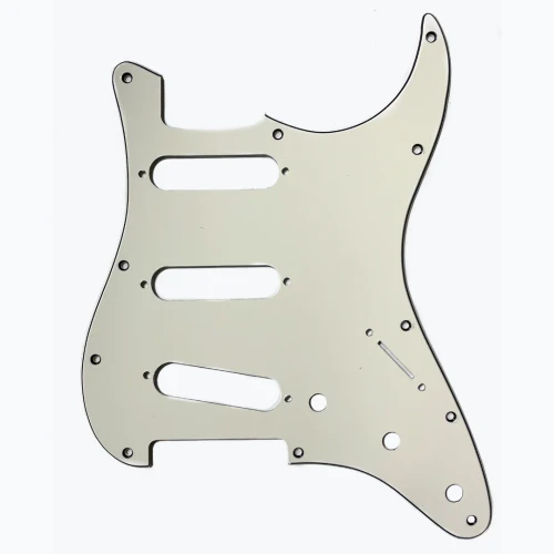 Allparts PG-0552-050 11-hole Pickguard for Stratocaster - Parchment 3-Ply (P/B/P) .090