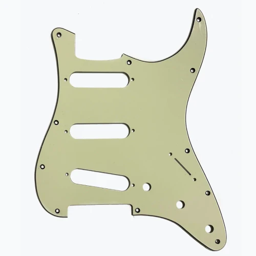 Allparts PG-0552-024 11-hole Pickguard for Stratocaster - Mint Green 3-Ply (MG/B/MG) .090