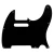 Allparts PG-0562-033 8-hole Pickguard for Telecaster - Black 3-Ply (B/W/B) .090