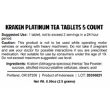 Kraken Platinum Chewable Kratom Tea Tablets