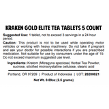 Kraken Gold Elite Chewable Kratom Tea Tablets