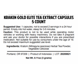 Kraken Gold Elite Chewable Kratom Tea Capsules