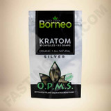 O.P.M.S Kratom Silver Super Green Borneo Capsules Bag