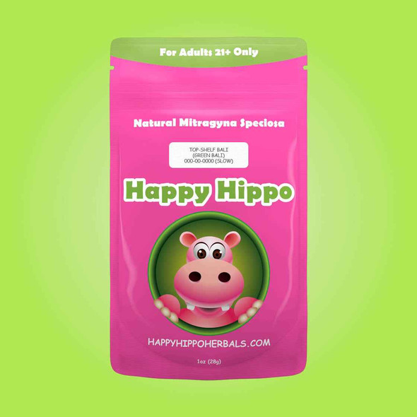 Happy Hippo Elite Green Bali Kratom Powder (Top Shelf Bali)