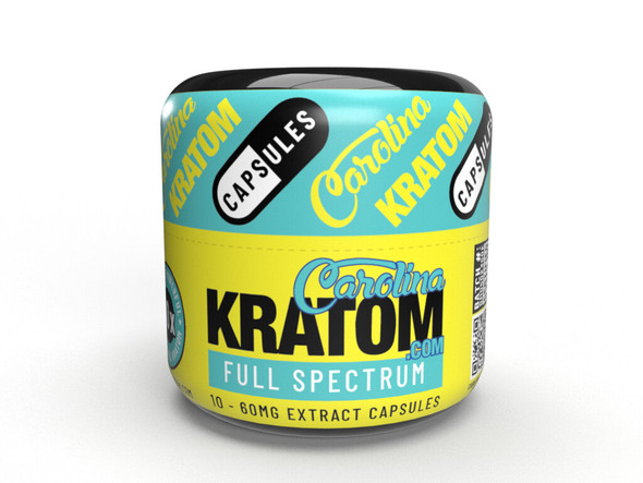 Carolina Kratom Full Spectrum 50x Extract 10 Premium Capsules