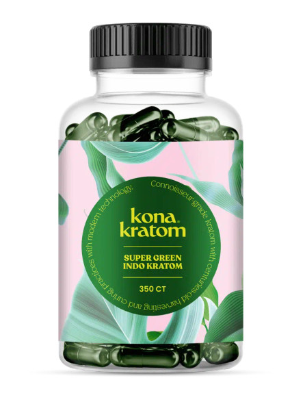 Kona Kratom Super Green Indo Capsules